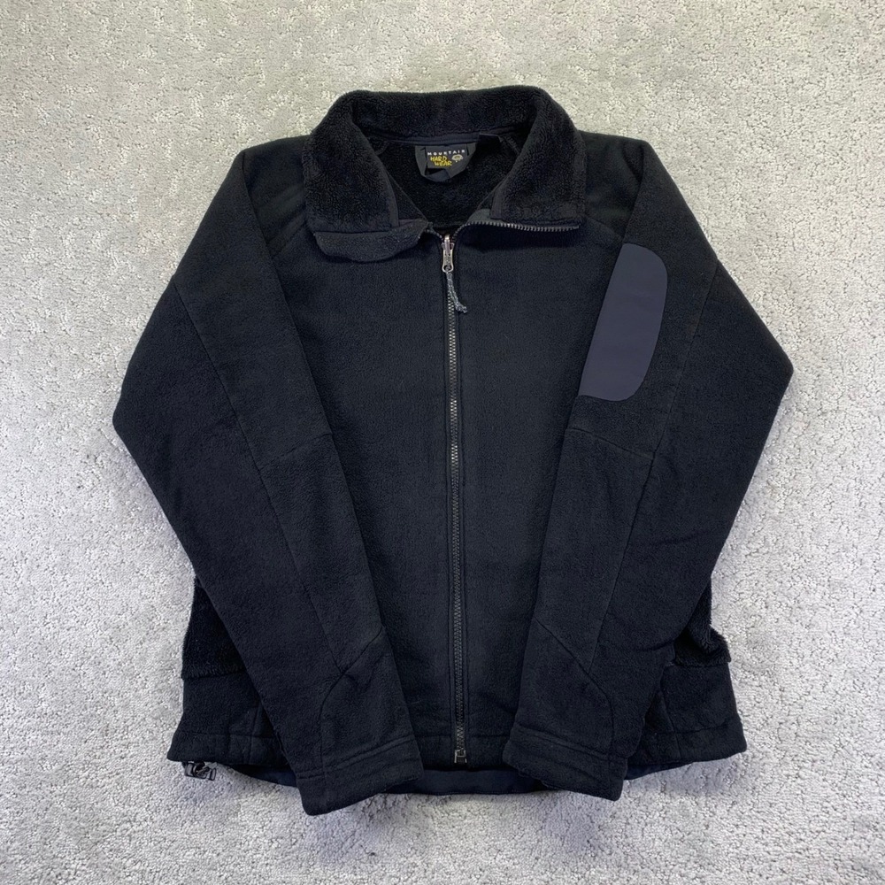 Mountain Hardwear Womens Fleece Jacket Size Medium Full Zip Black Outdoor Hiking